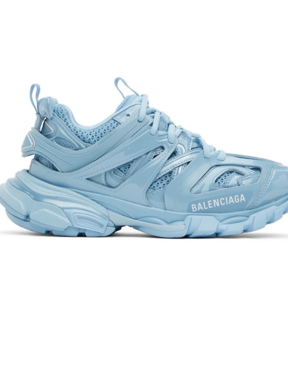 Balenciaga Light Blue Layered Runner Sneaker